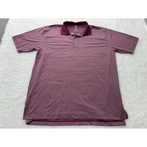 Turtleson Burgundy Golf Polo Shirt Mens Tour Performance Size Large